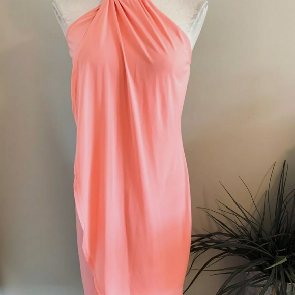 ๐๐๐ Venus peach halter dress size Small - Picture 2 of 8